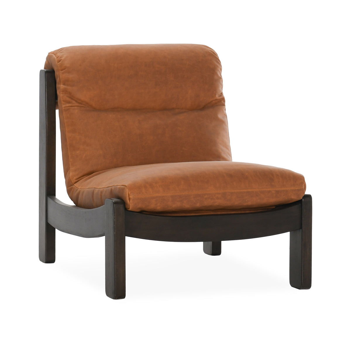 Owen - Leather Accent Chair - Brown