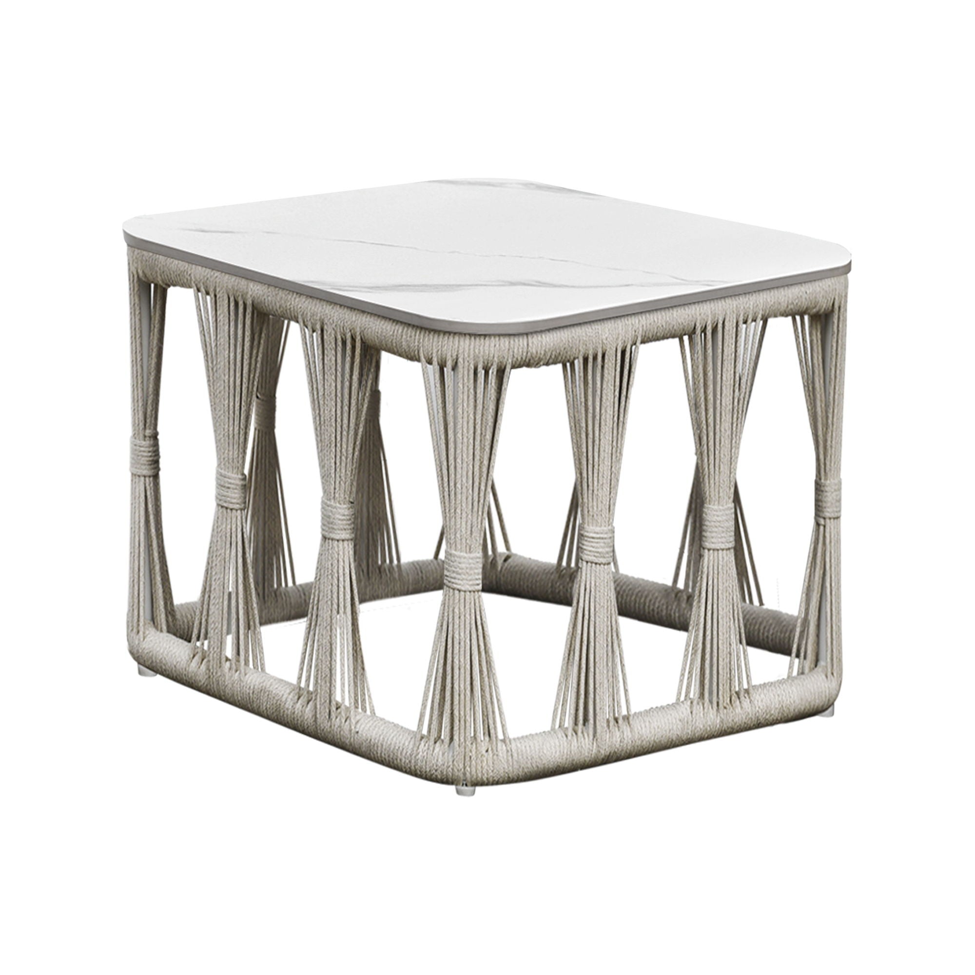 Alexa - Outdoor Seating Table With Stone Top