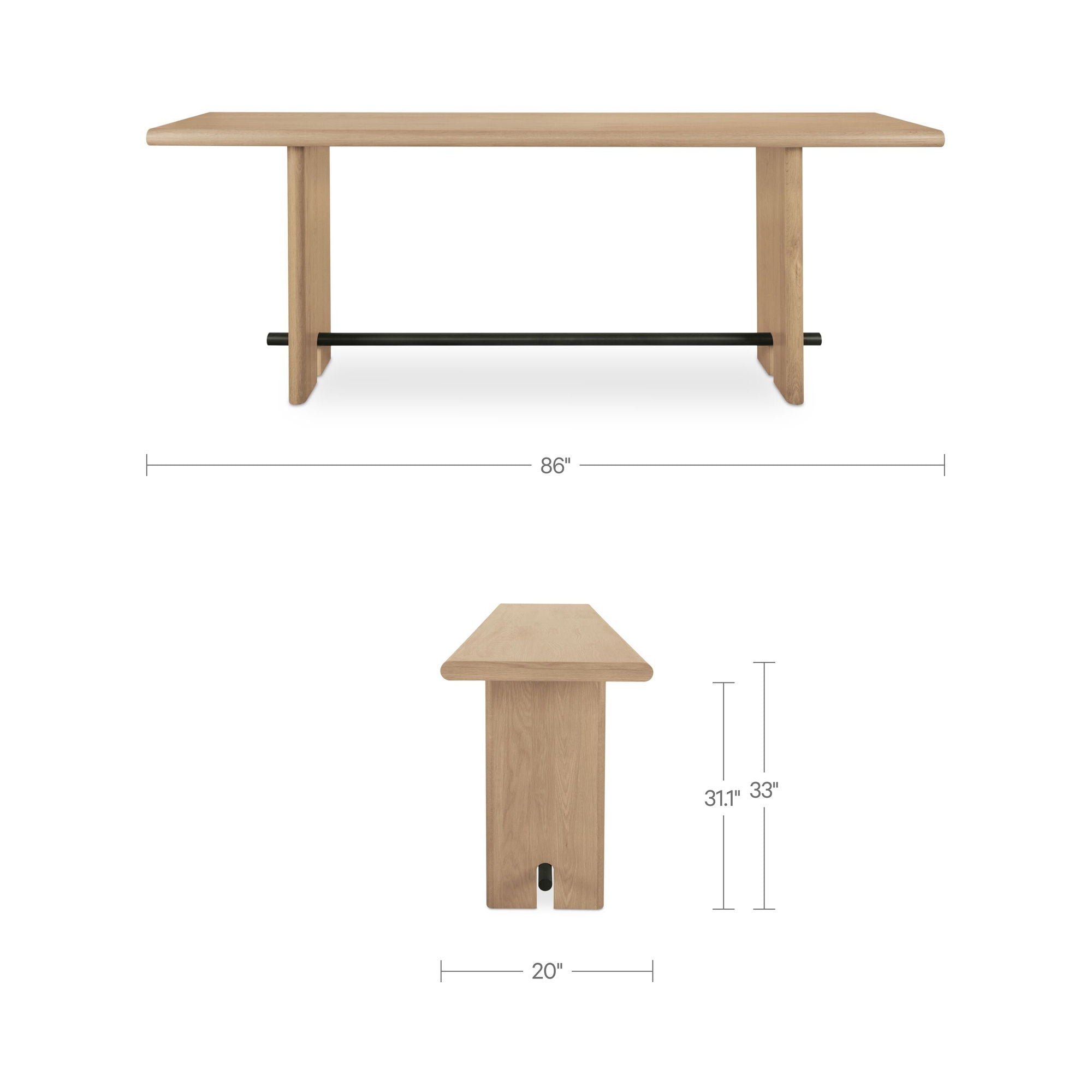 Madison - Console Table - Light Brown