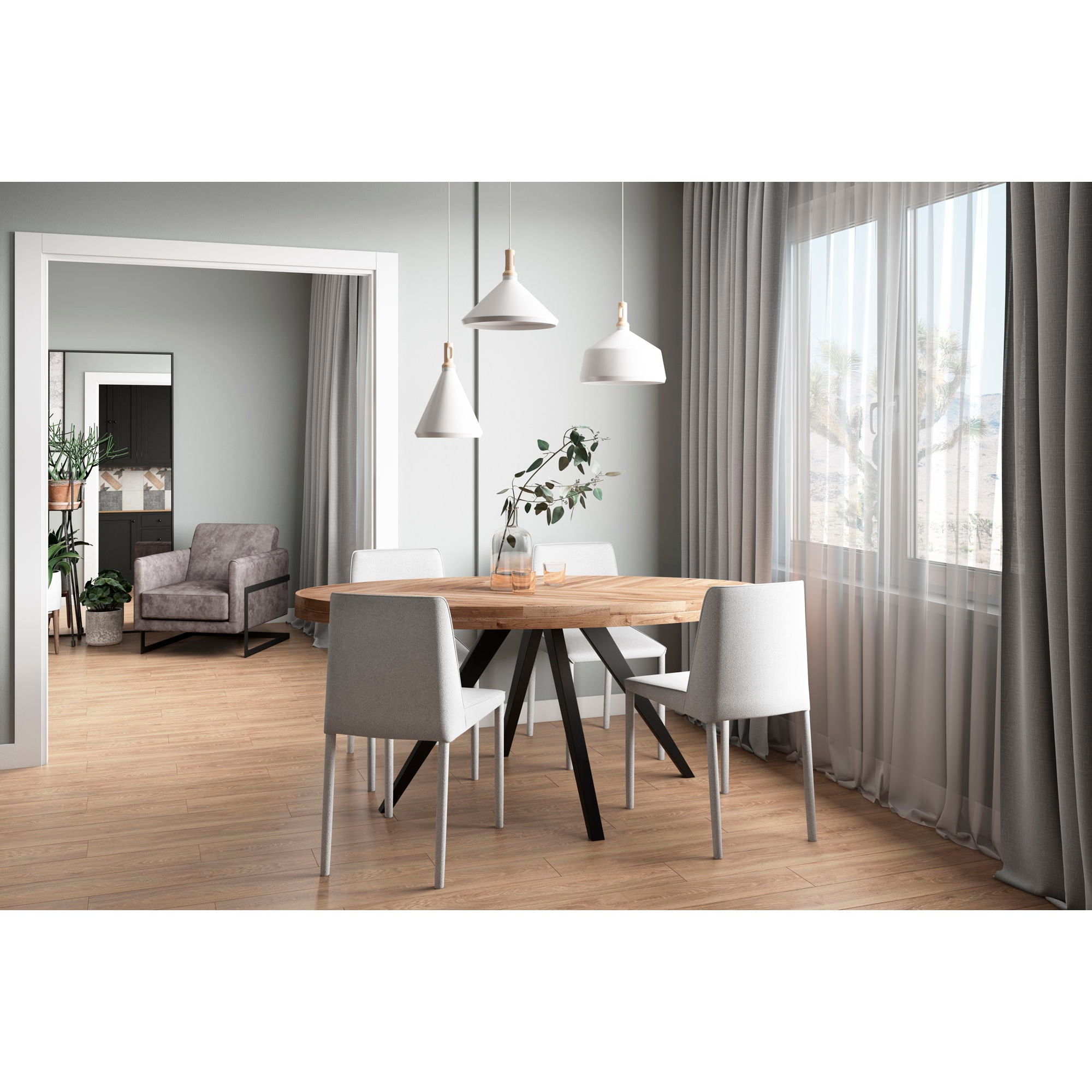 Parq - Oval Dining Table - Brown