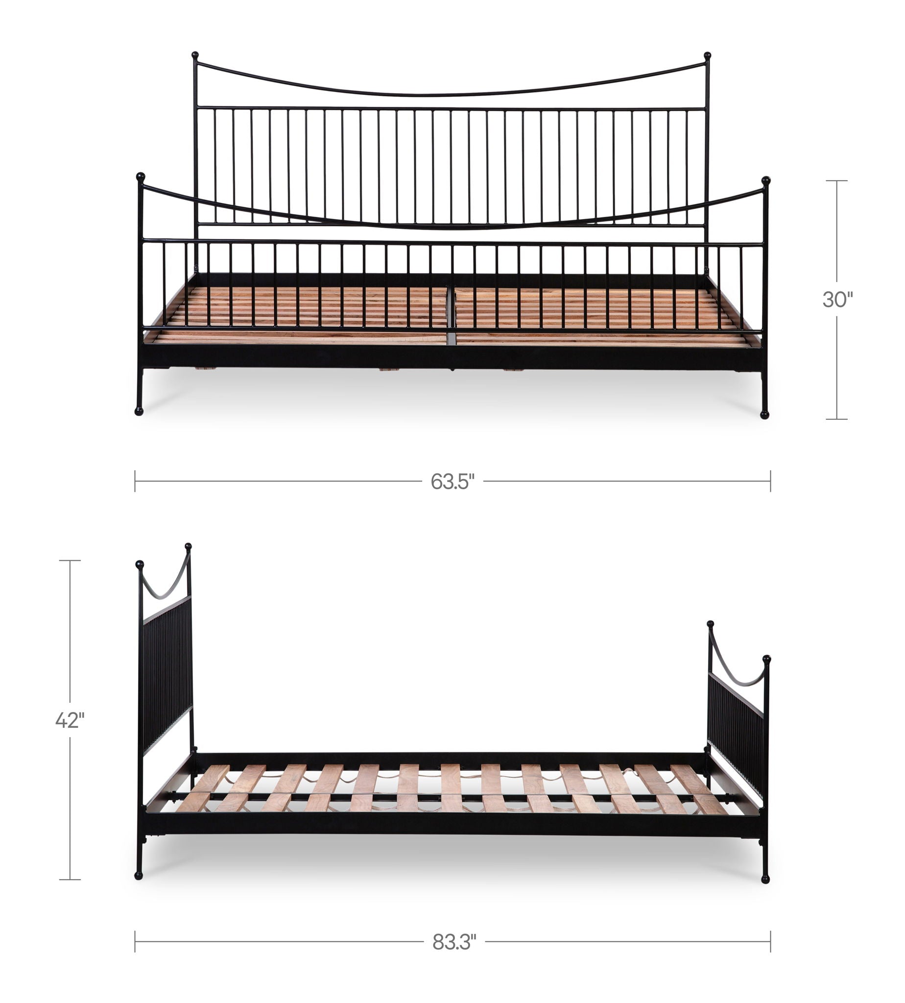 Monet - Queen Bed - Black