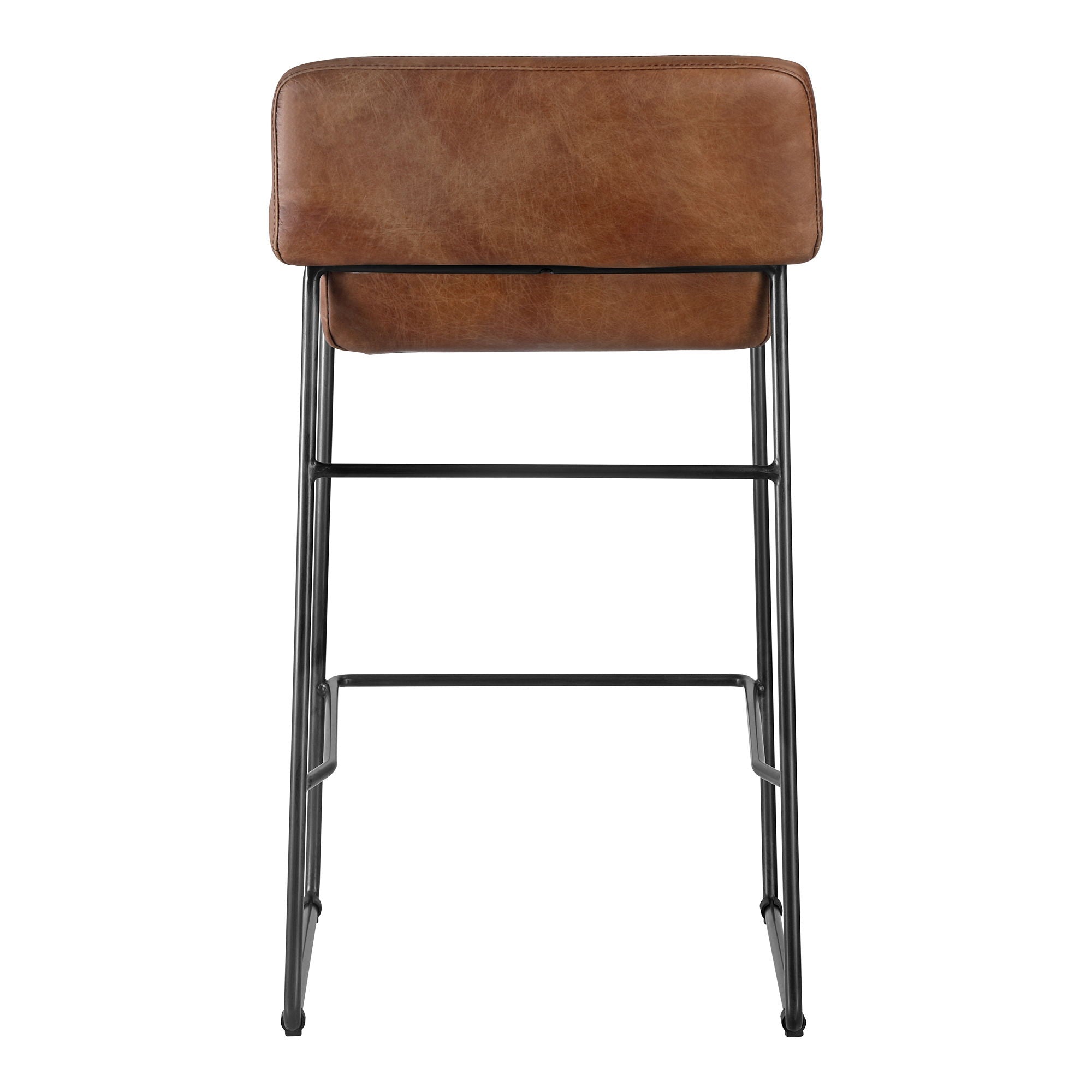 Starlet - Counter Stool Open Road Leather (Set of 2) - Brown