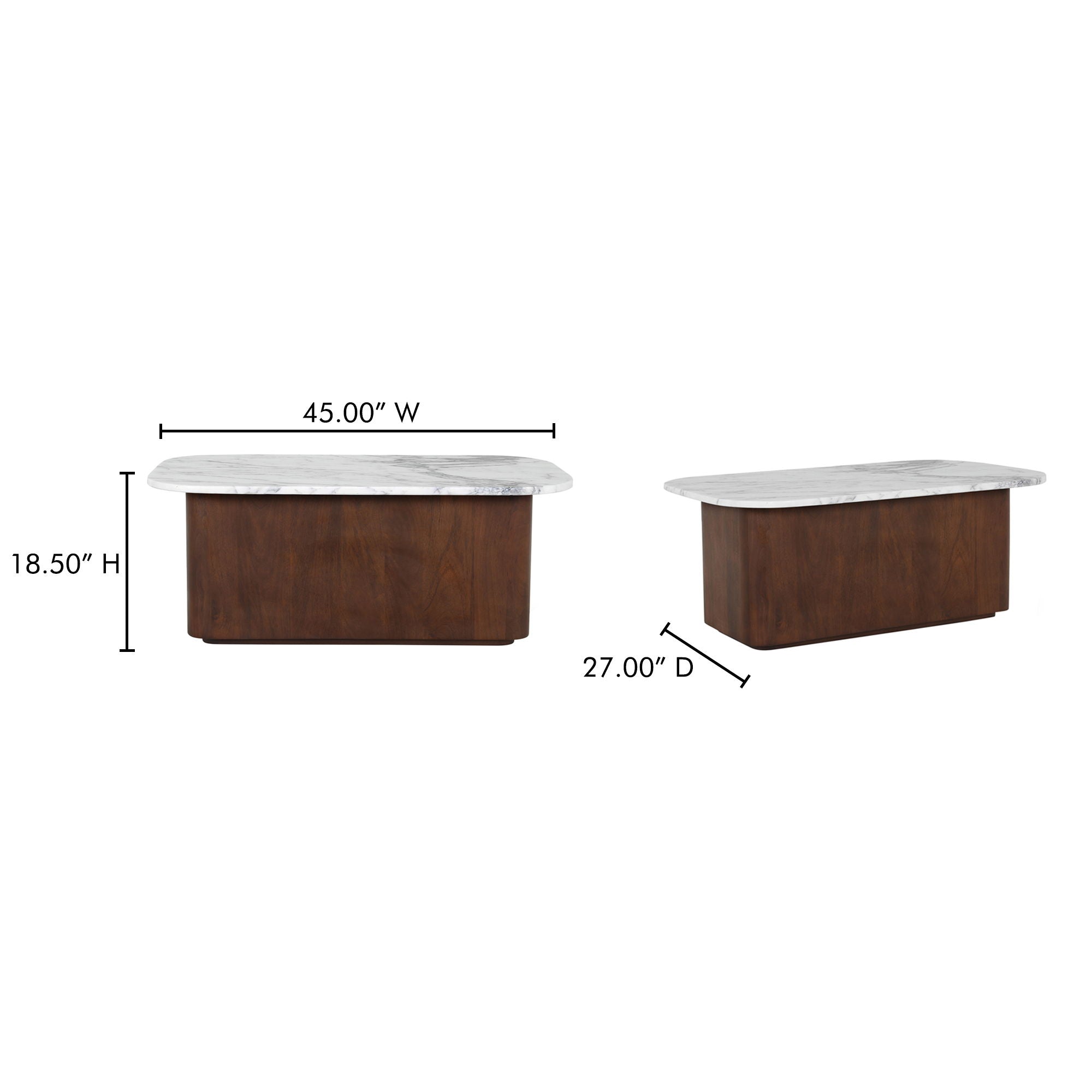 Dash - Coffee Table - White Calcatta Marble