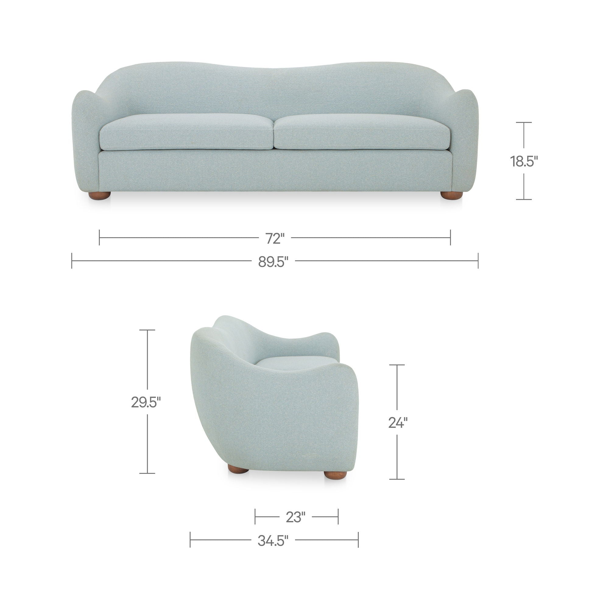Bria - Sofa - Light Blue