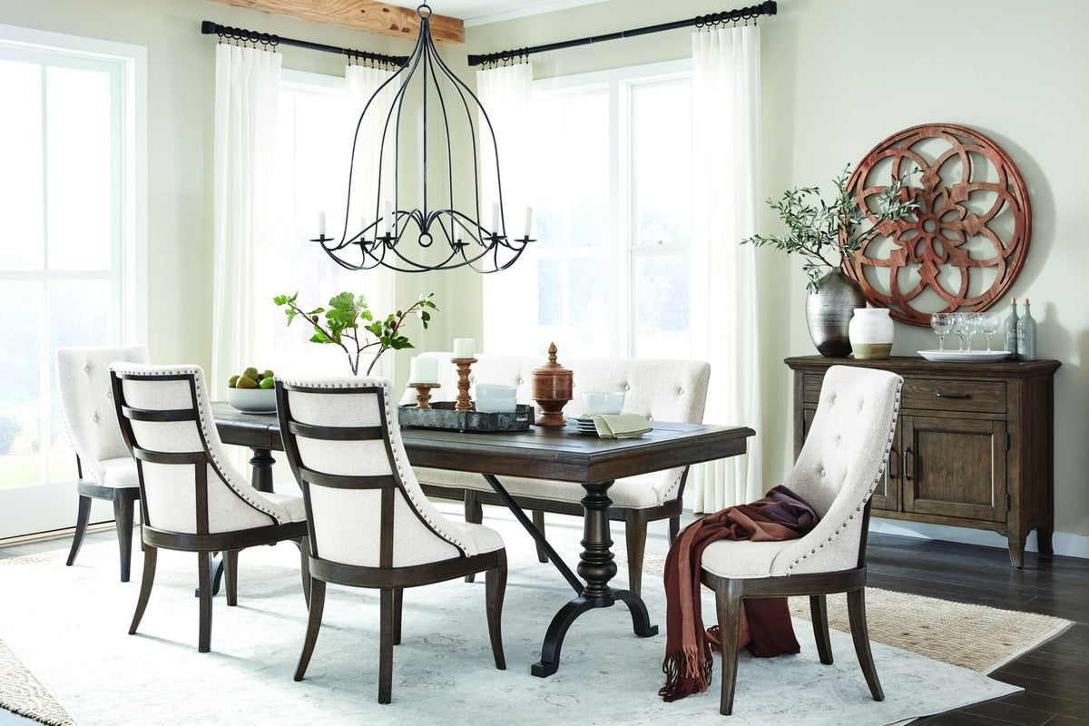 Roxbury Manor - Dining Arm Chair With Upholstered Seat and Back (Set of 2) - Homestead Brown