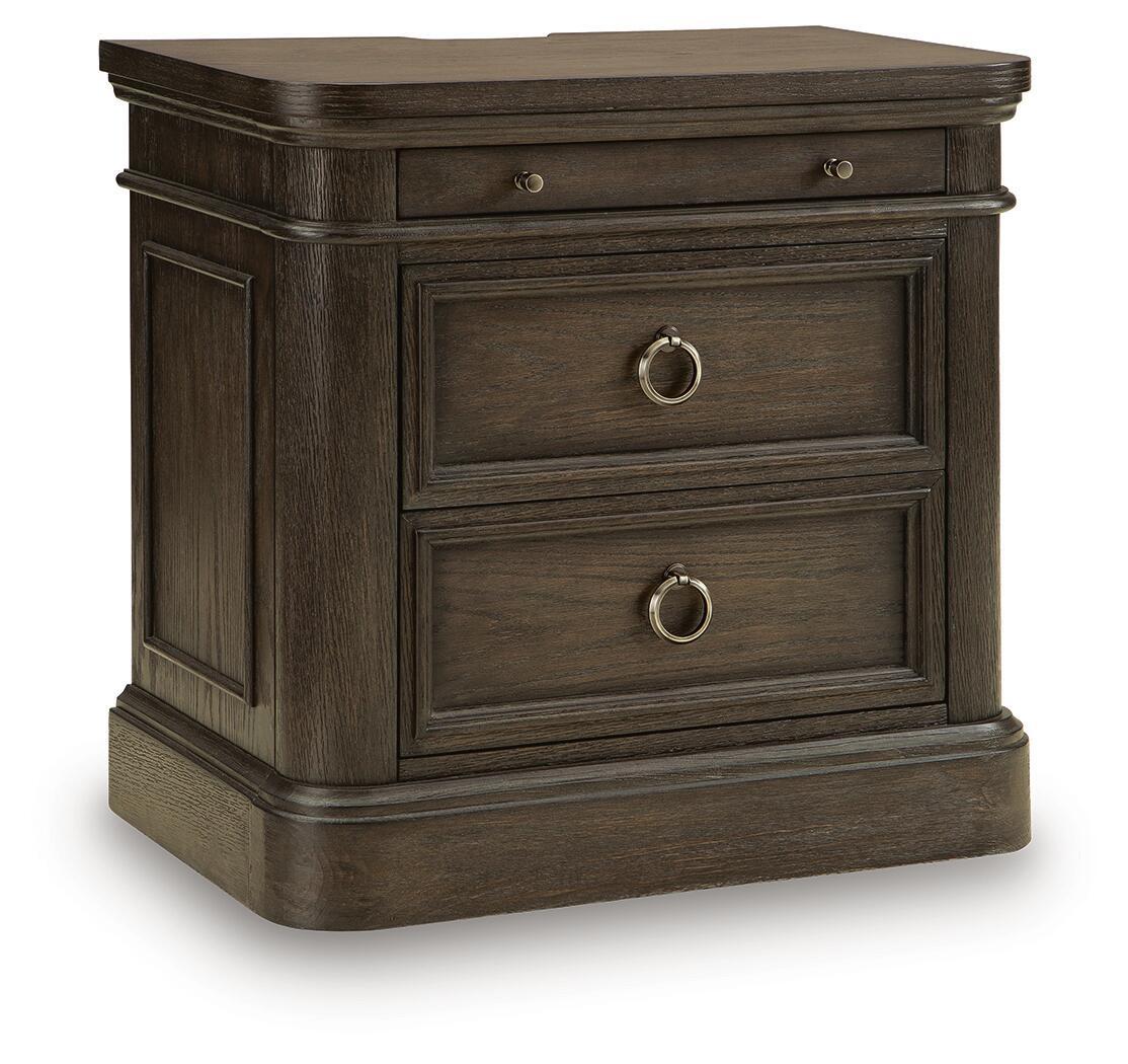 Wickenger - Two Drawer Night Stand - Dark Brown