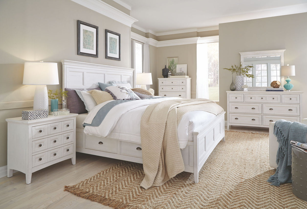 Heron Cove - Complete Panel Bed With Storage Rails