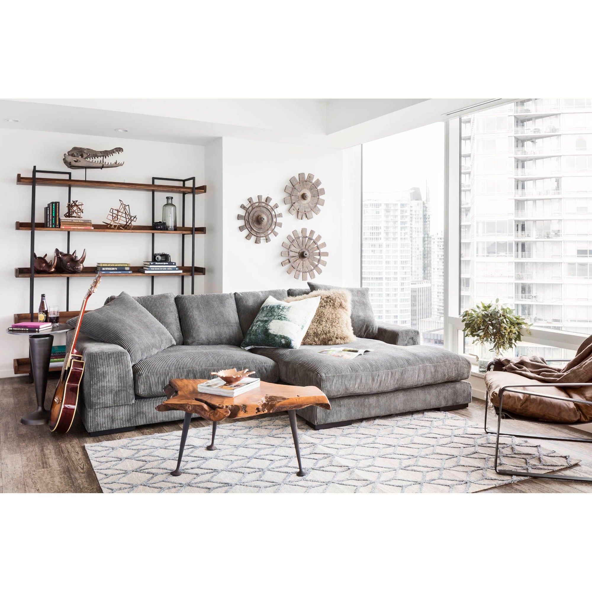 Plunge - Sectional - Gray