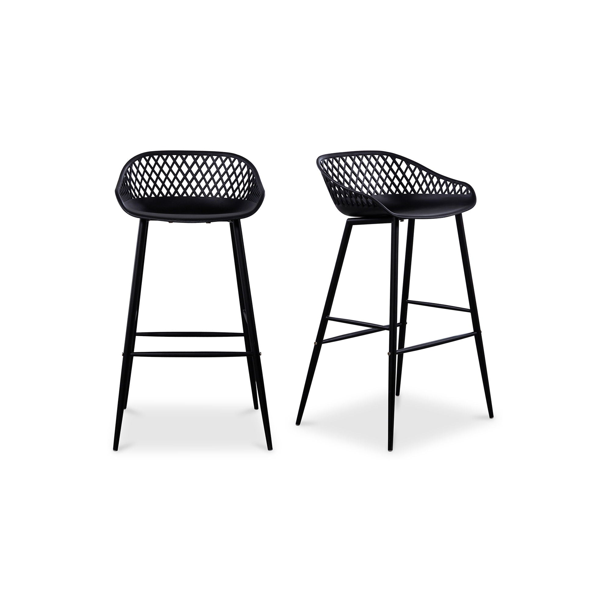 Piazza - Outdoor Barstool (Set of 2) - Black