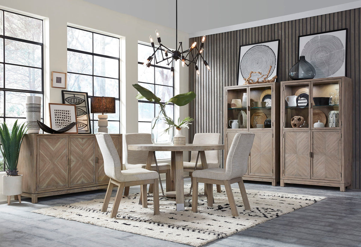 Ainsley - Round Dining Table - Cerused Khaki