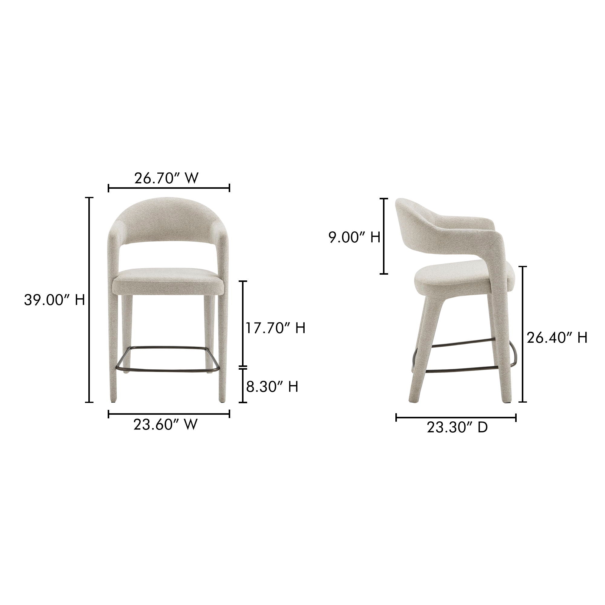 Martens - Counter Stool - Beige