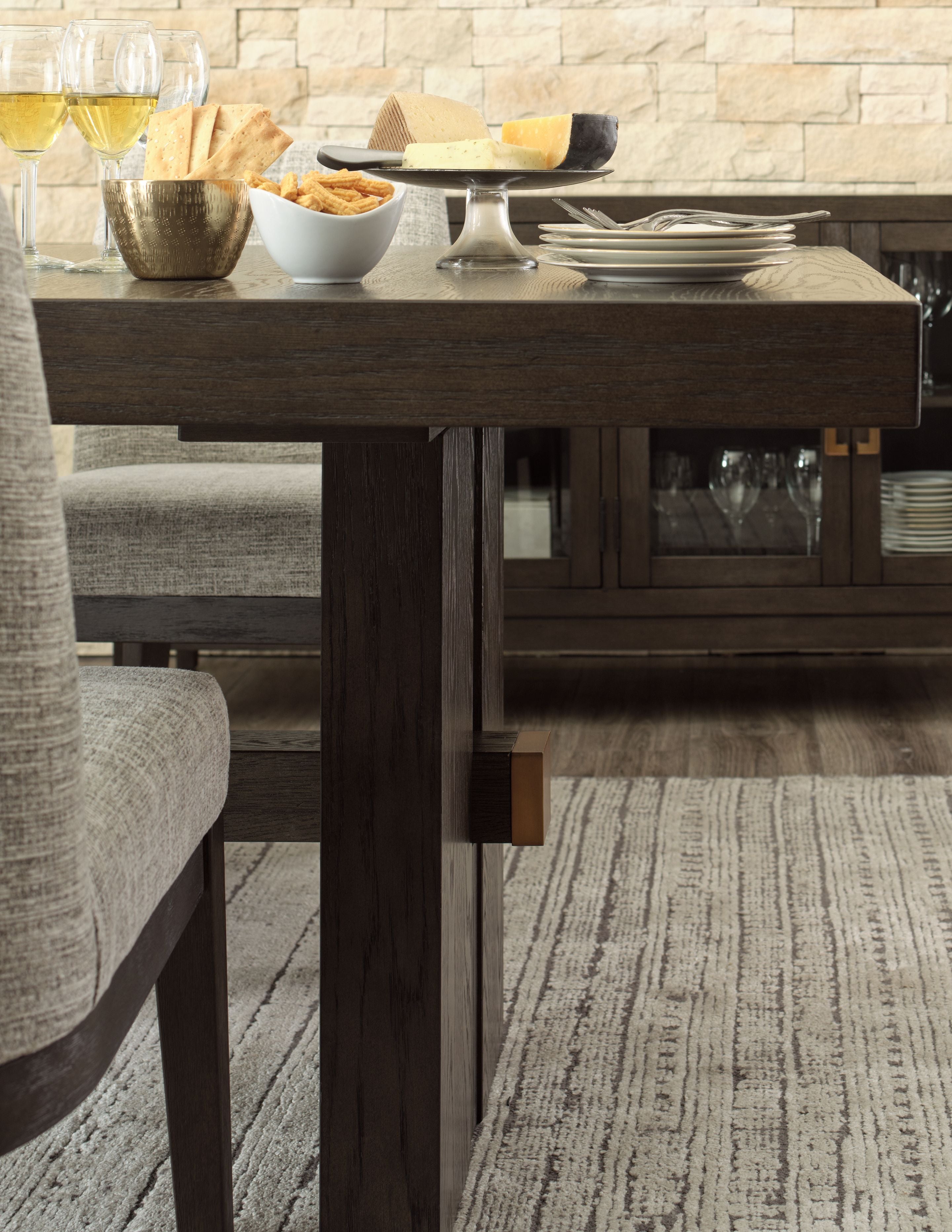 Burkhaus - Dark Brown - Rectangular Dining Room Extension Table