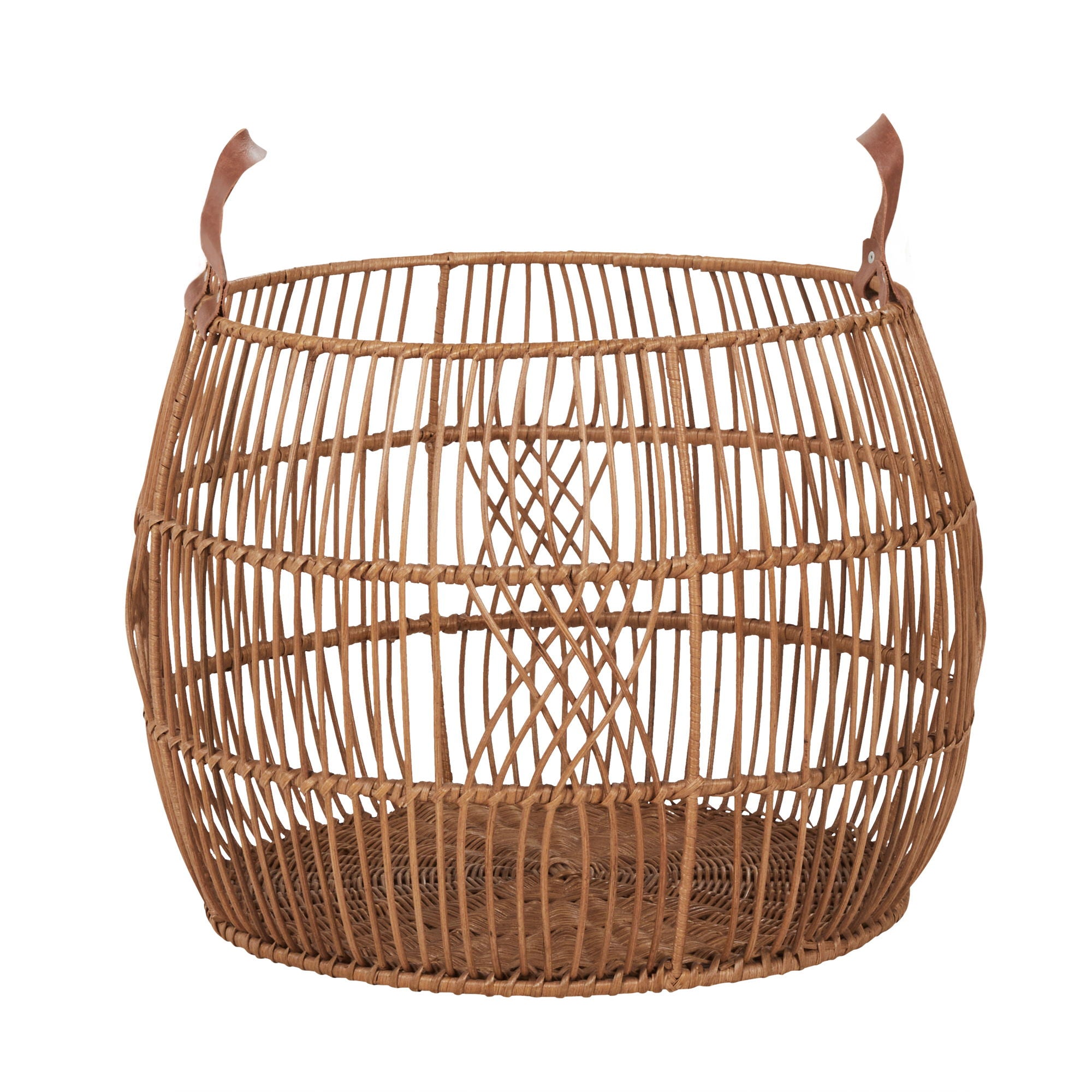 Rug Displays - Rattan Iron Basket