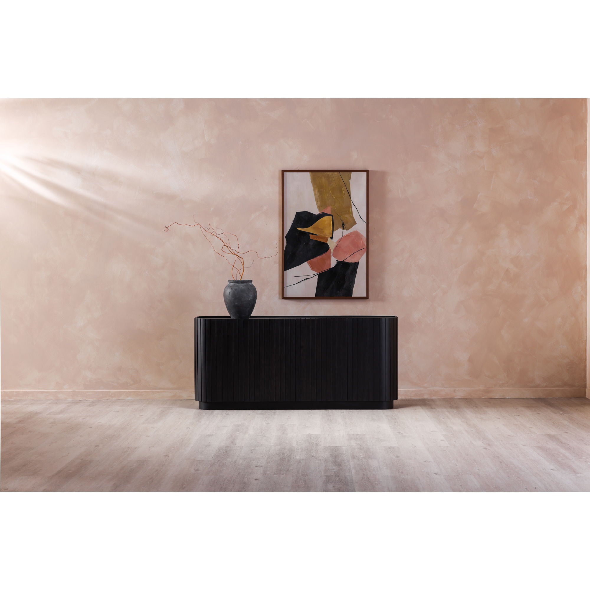 Povera - 4 Door Sideboard - Black