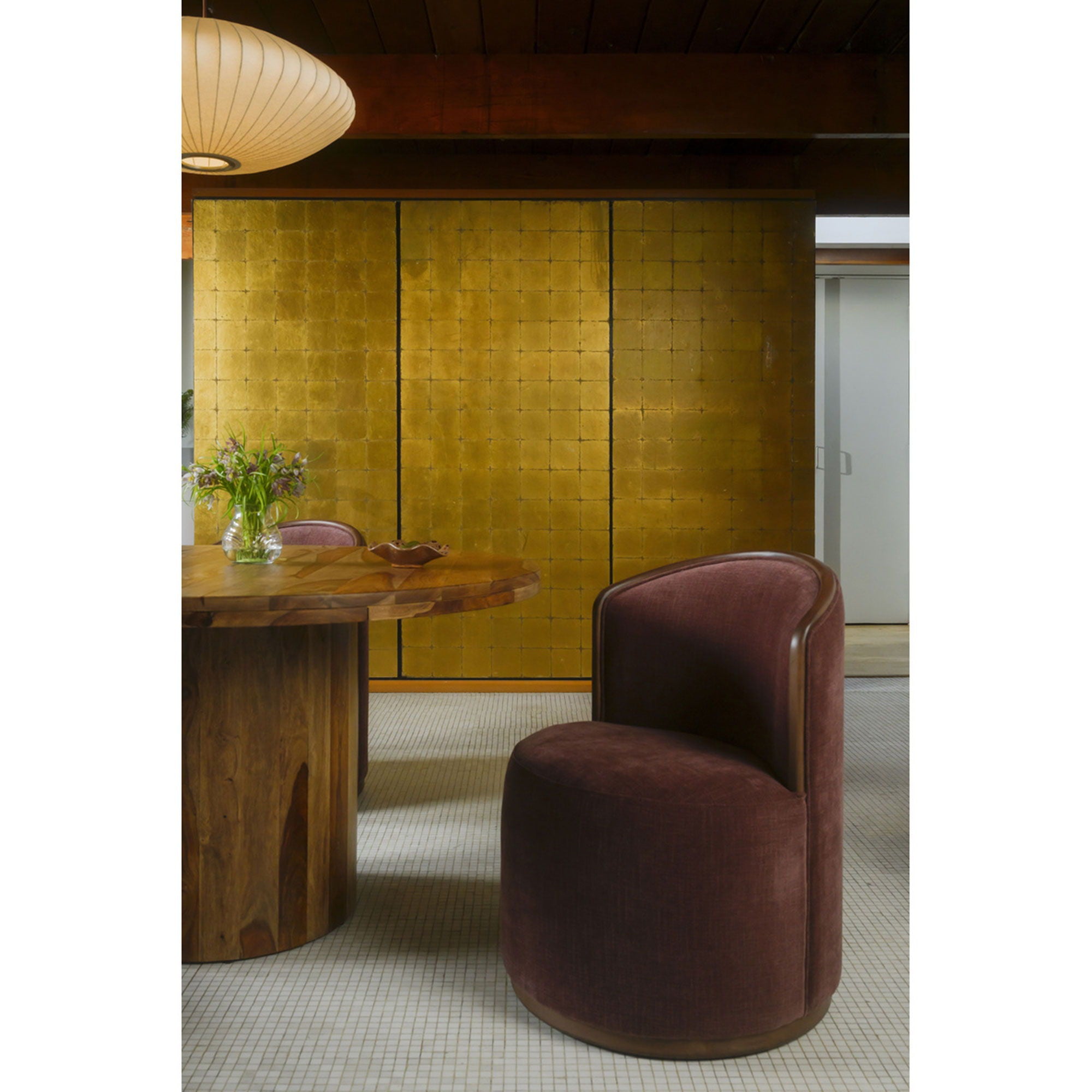 Rossi - Swivel Dining Chair - Berry / Purple