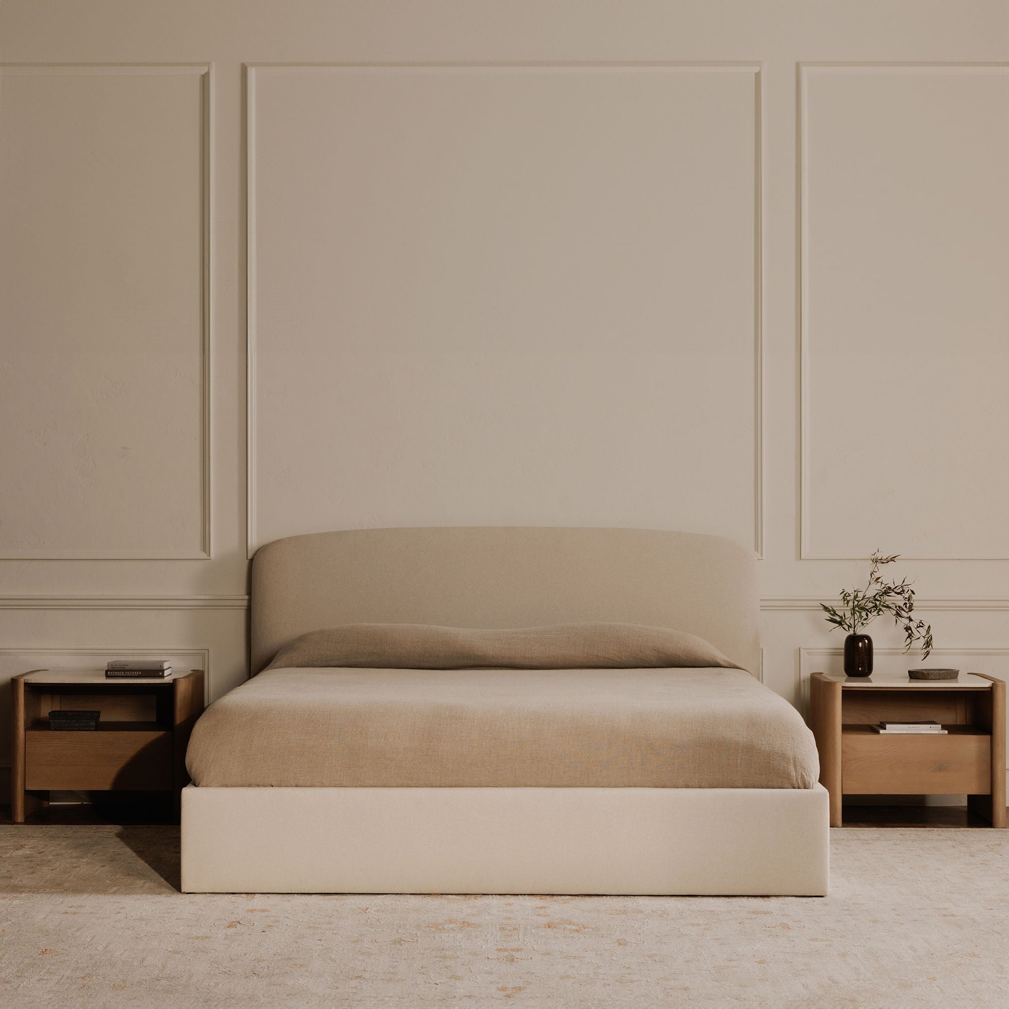 Joan - Queen Storage Bed - Cream