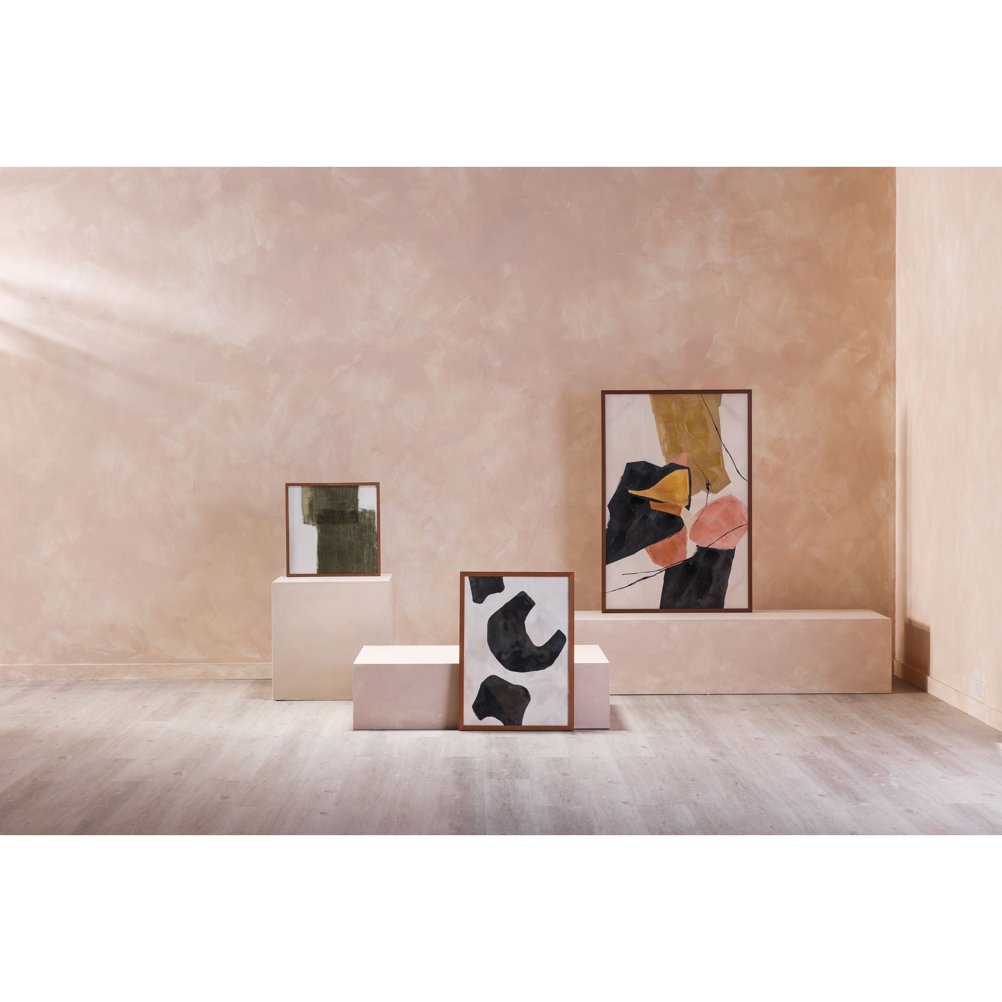 Brush - Framed Painting - White / Green