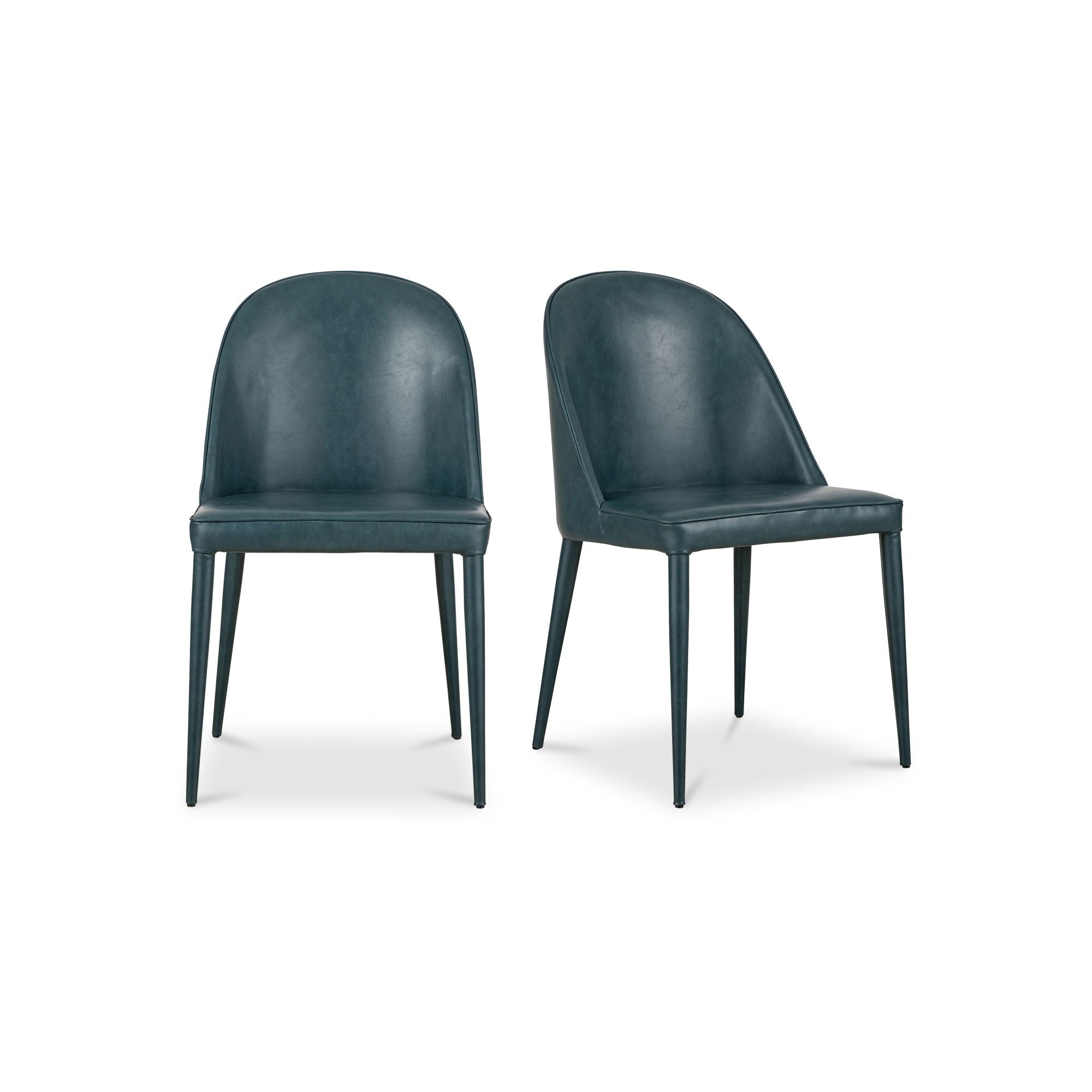 Burton - Dining Chair Vegan Leather (Set of 2) - Dark Teal