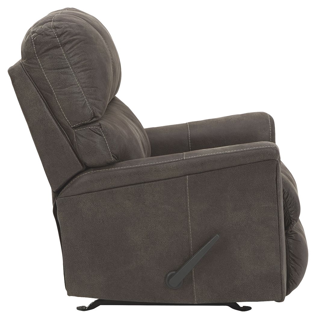 Navi - Smoke - Rocker Recliner - Faux Leather