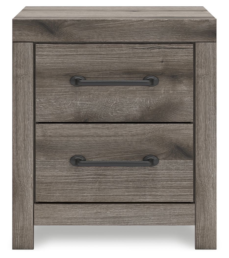 Graystorm - Brown Gray - Two Drawer Night Stand