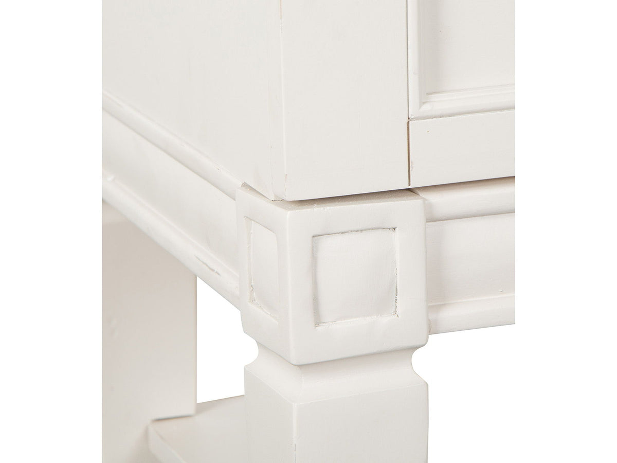 Willowbrook - Open Nightstand - Egg Shell White With Slight Rub Through