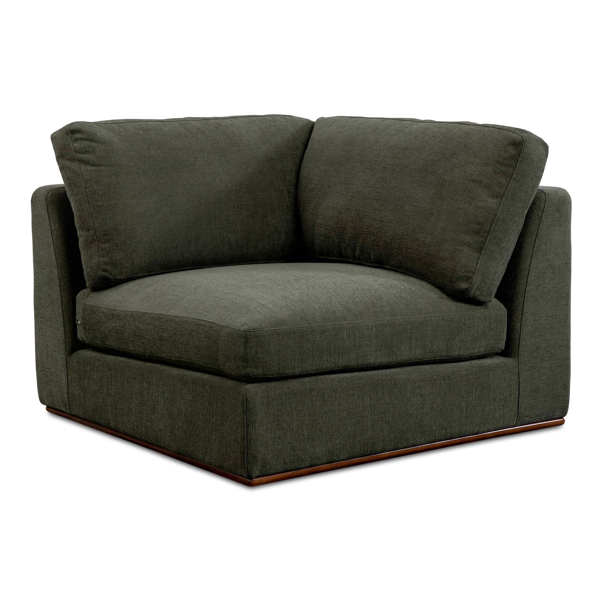 Rue - Corner Chair - Deep Green