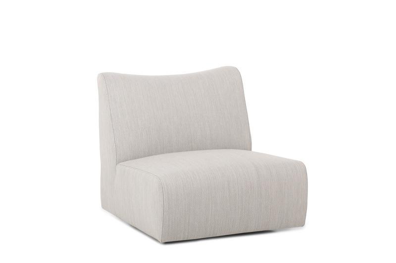 Atlas - Outdoor Swivel Accent Chair - Light Gray