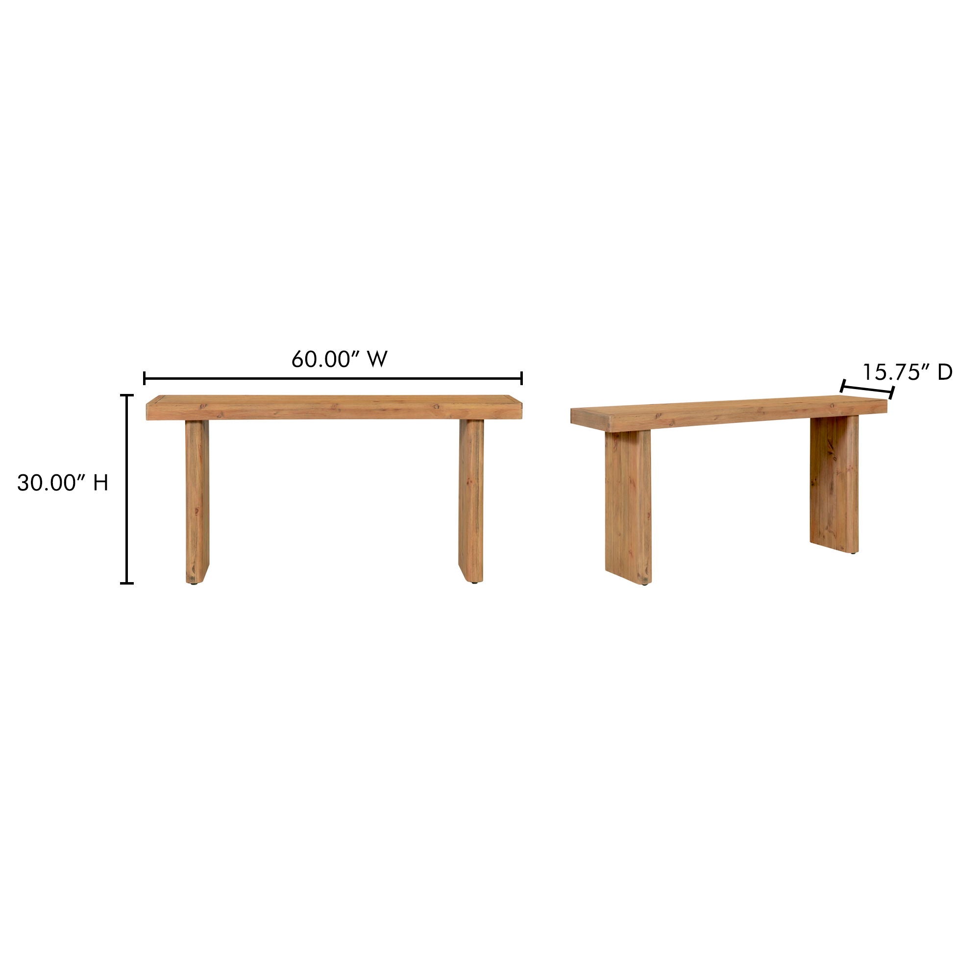 Monterey - Console Table - Aged Brown