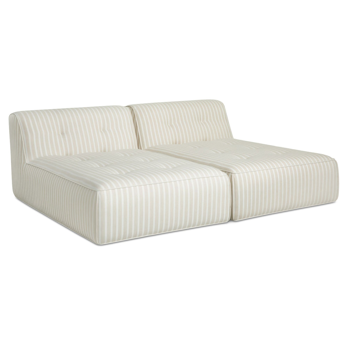 Sunseeker - 2 Piece Outdoor Sun Lounger - Brown Stripe