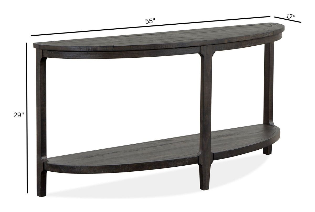 Boswell - Demilune Sofa Table - Peppercorn