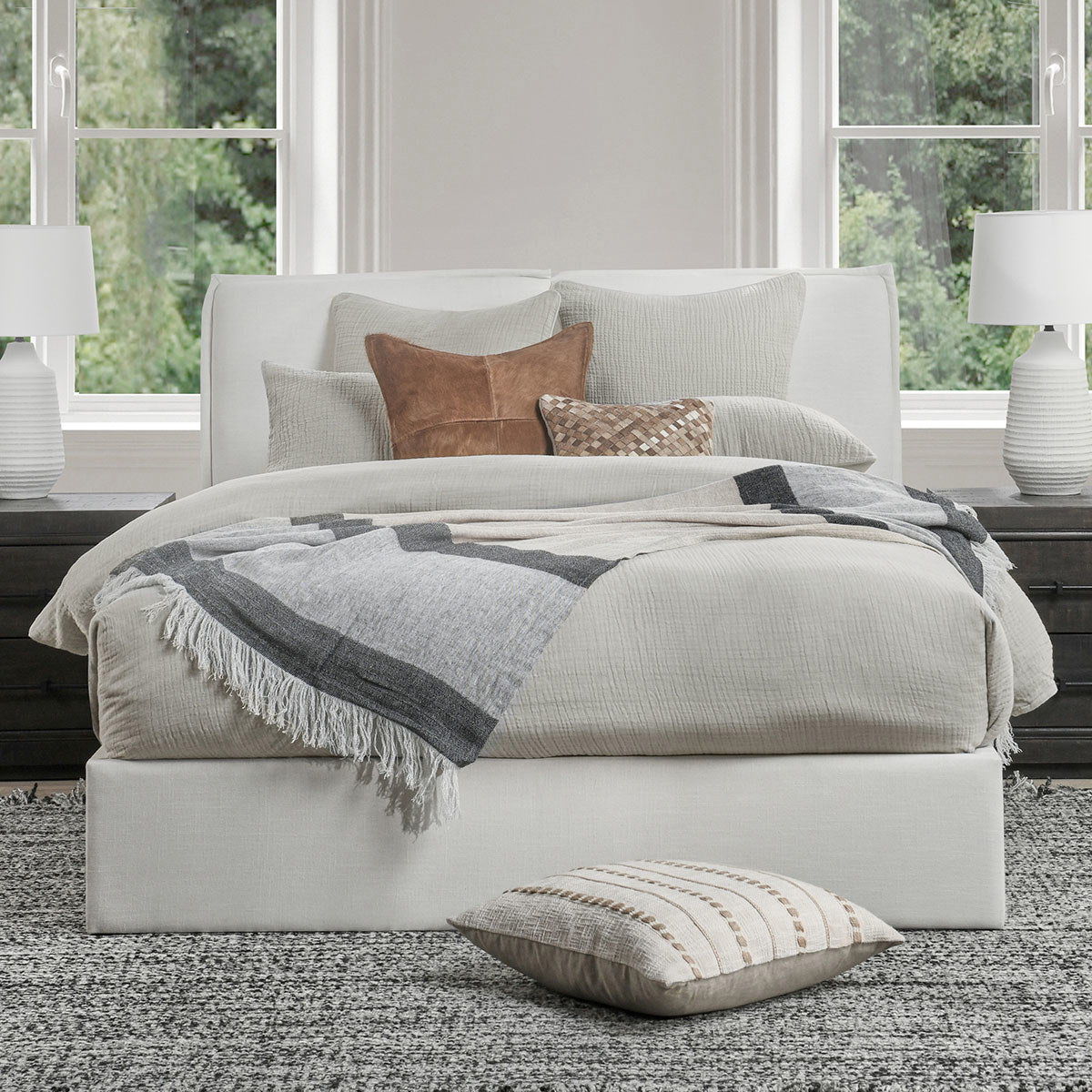 Cardiff - King Duvet Collection - Gray