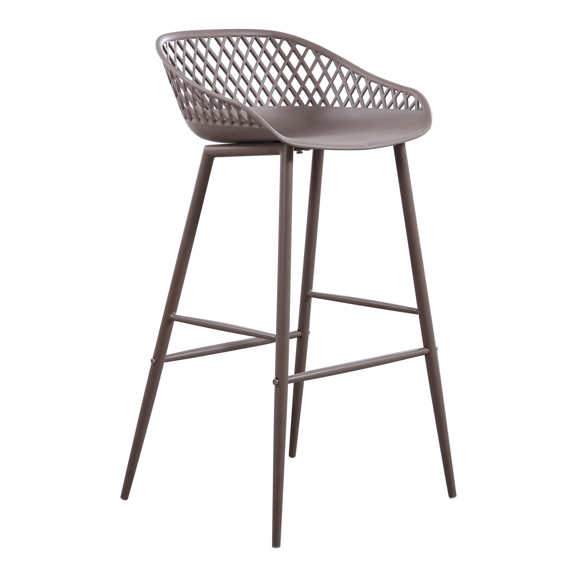 Piazza - Outdoor Barstool (Set of 2) - Gray