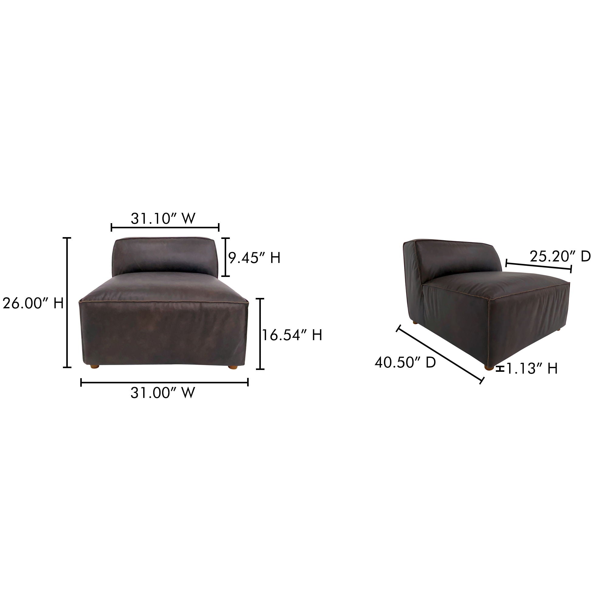 Form - Slipper Chair - Espresso Brown