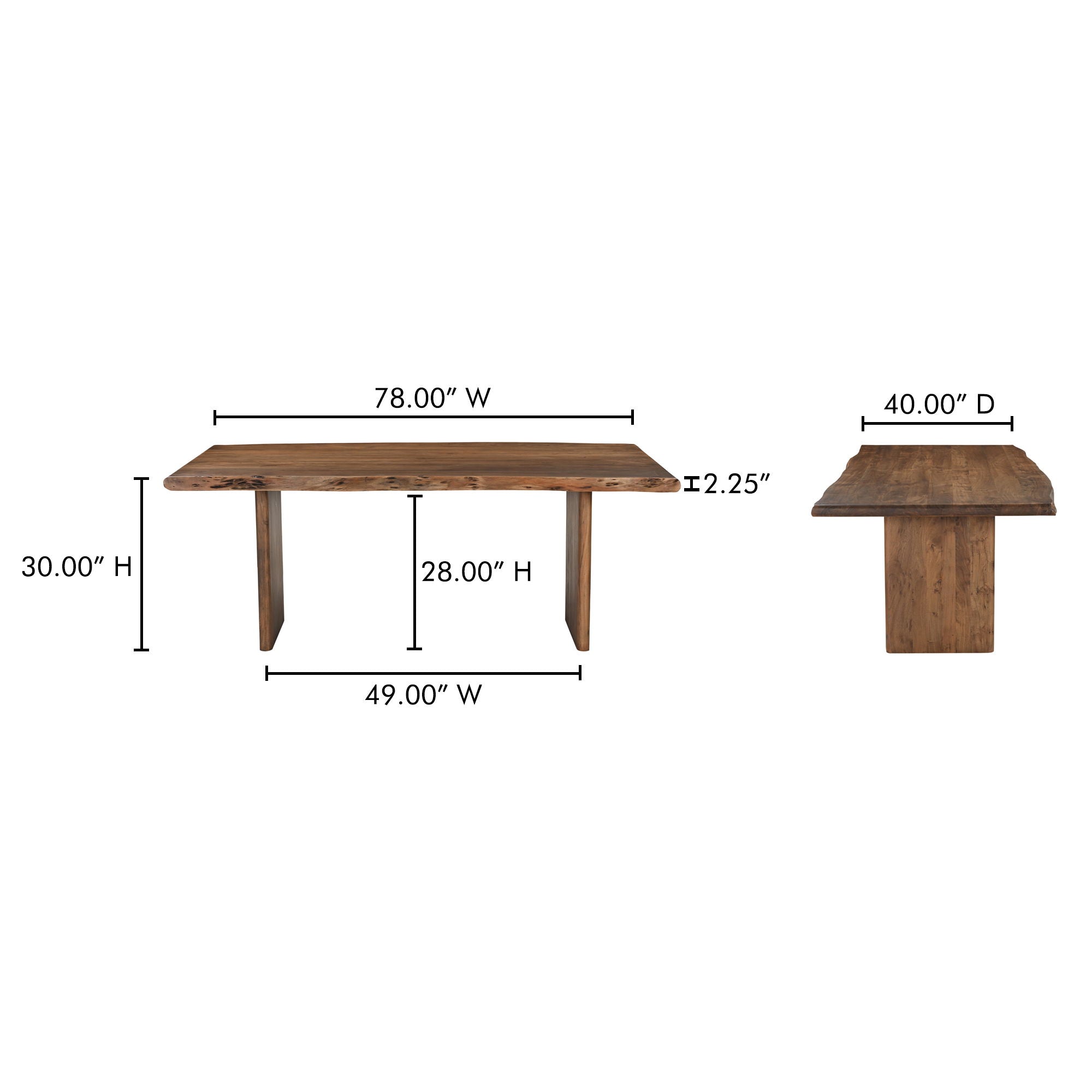 Lila - Small Dining Table - Brown