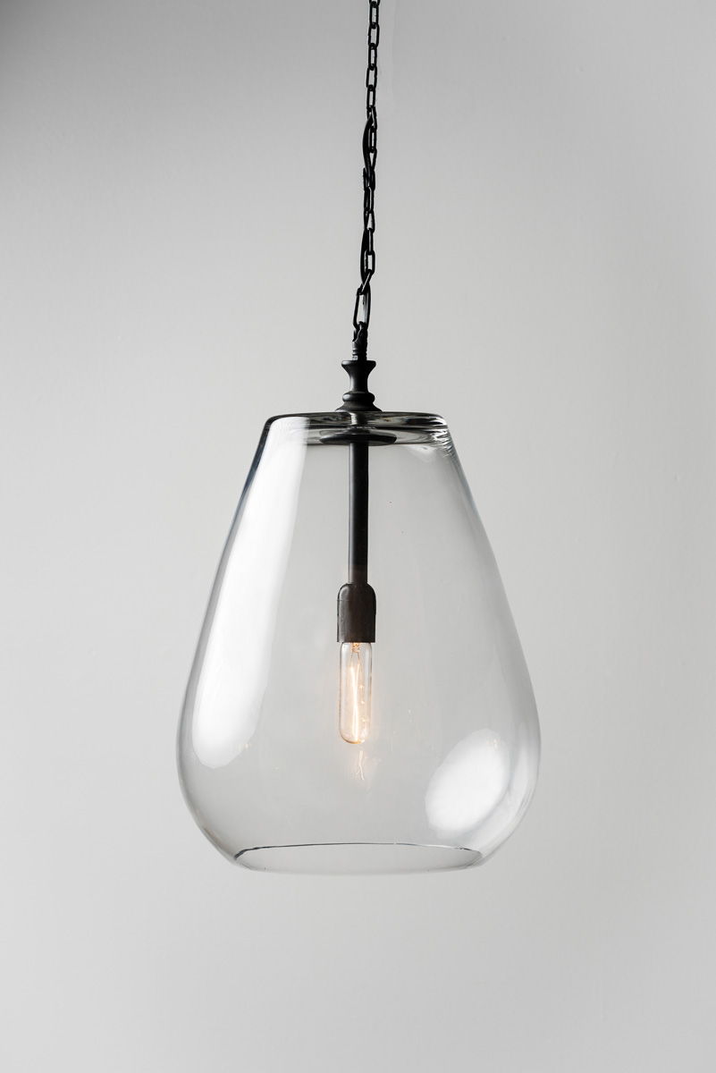 Odense - Glass Pendant - Black