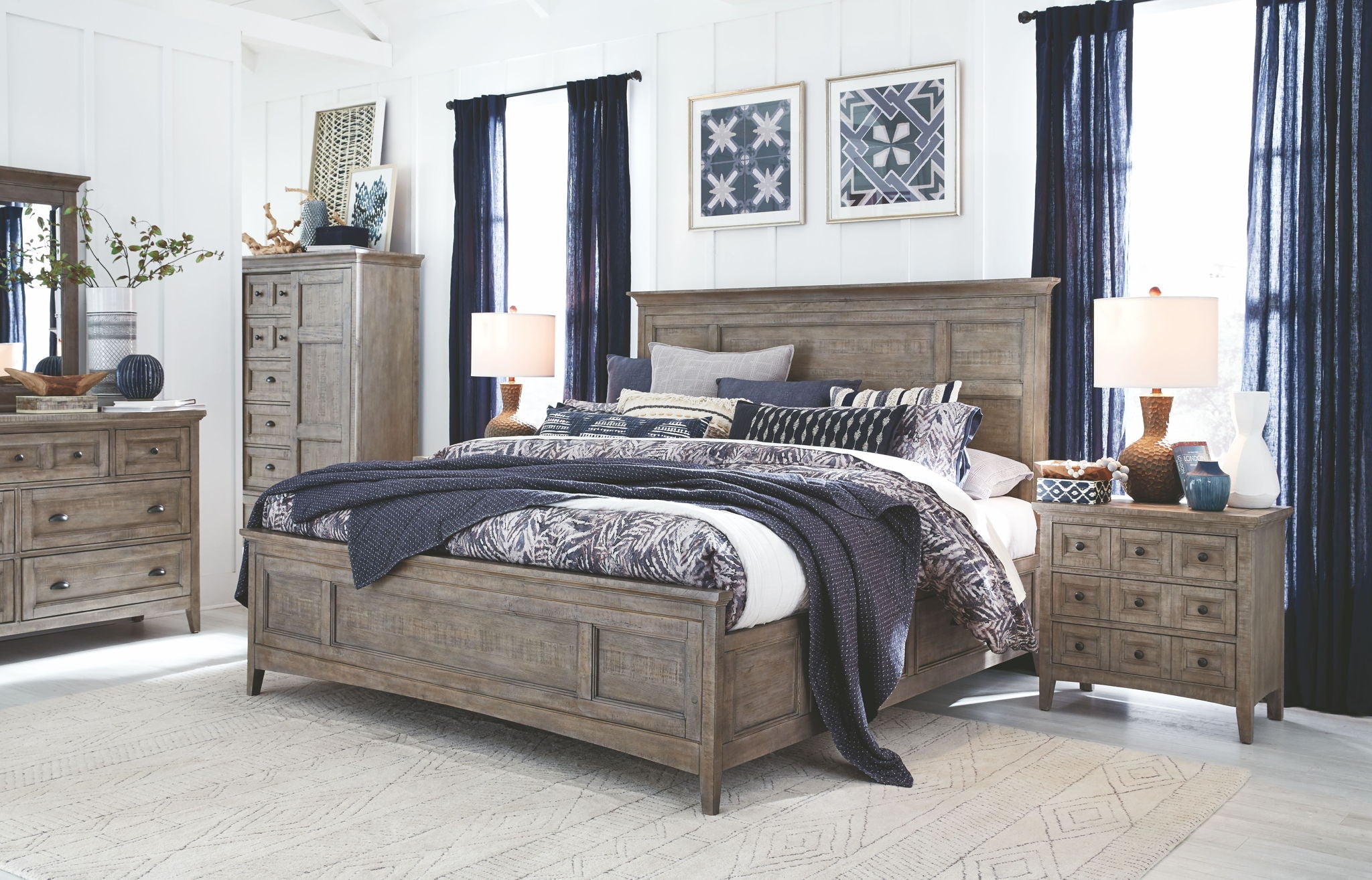 Paxton Place - Wood Door Chest - Dove Tail Grey