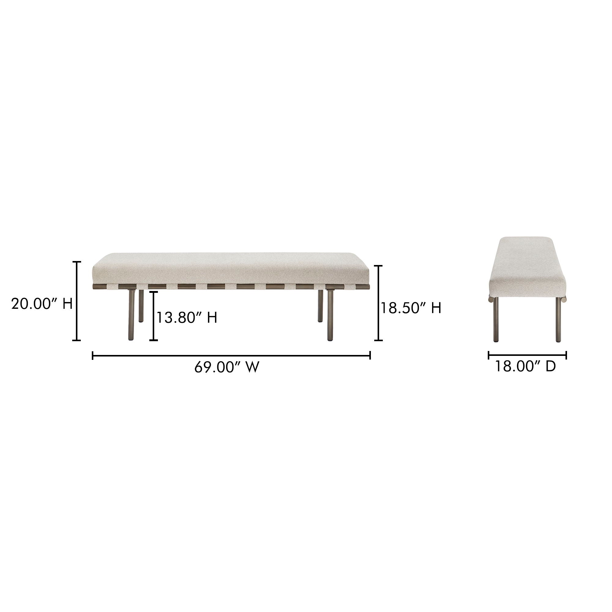 Carson - Dining Bench - Beige