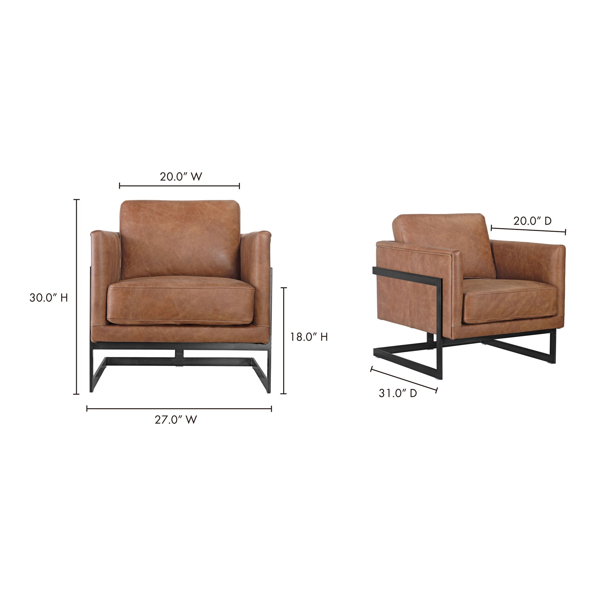 Luxley - Club Chair - Light Brown