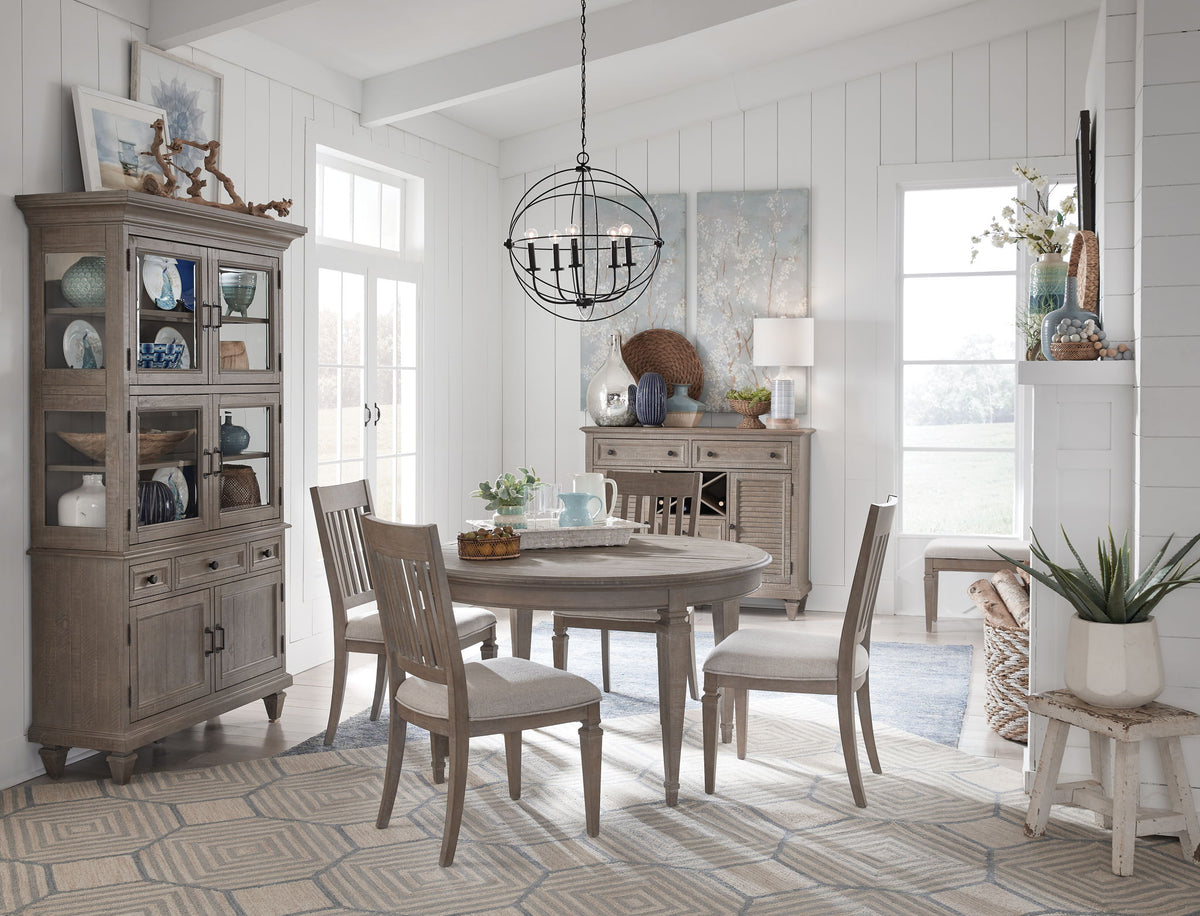 Lancaster - Dining Side Chair With Upholstered Seat (Set of 2) - Dovetail Gray
