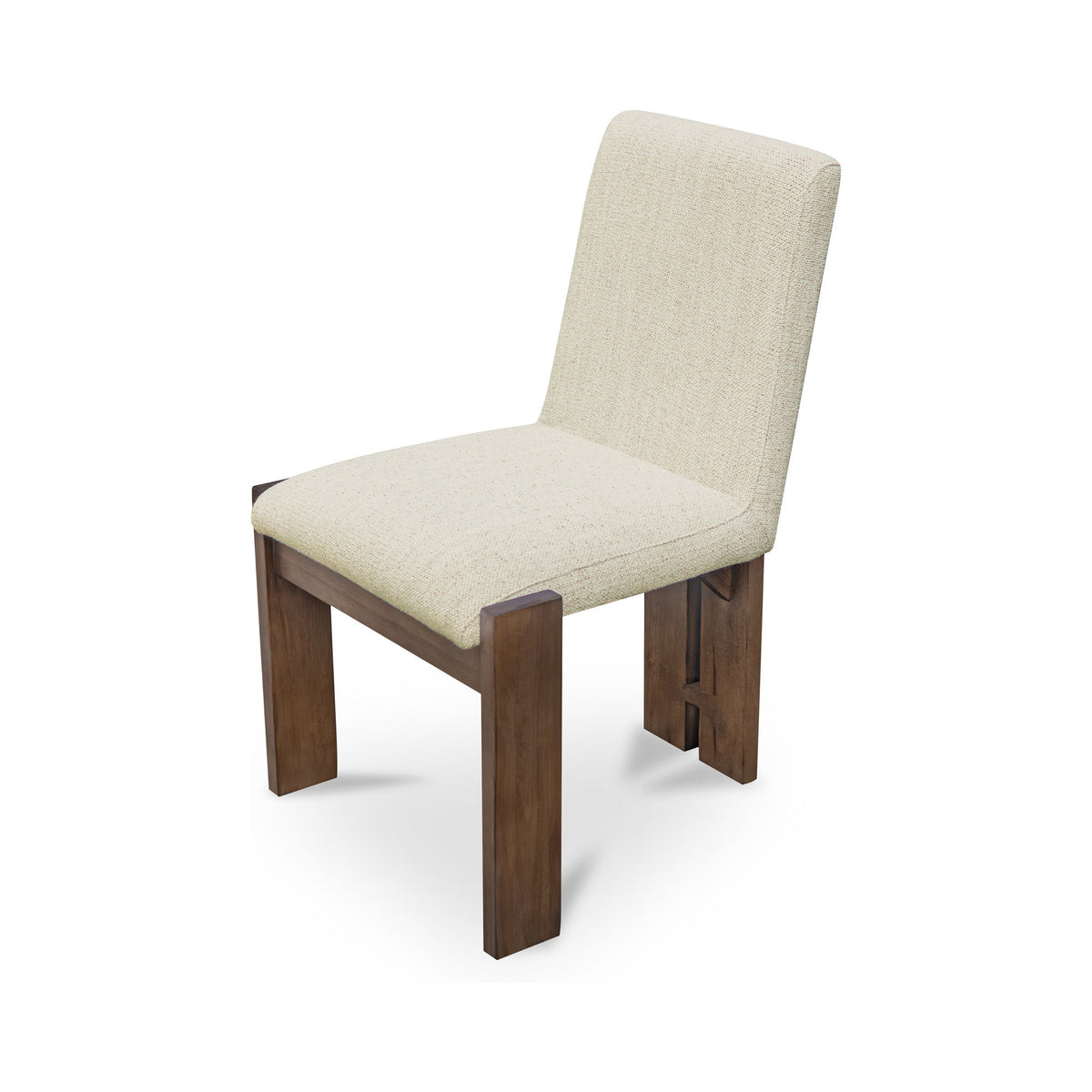 Mia - Dining Chair (Set of 2) - Beige / Dark Brown