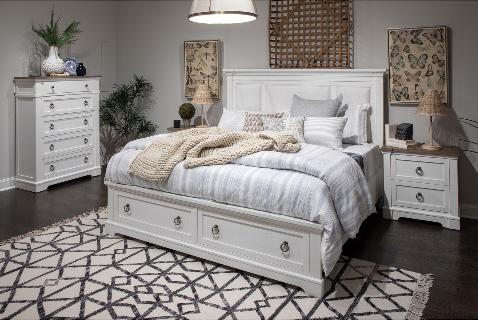 Kingston - Drawer Chest - Whisper White And Cerused Nutmeg