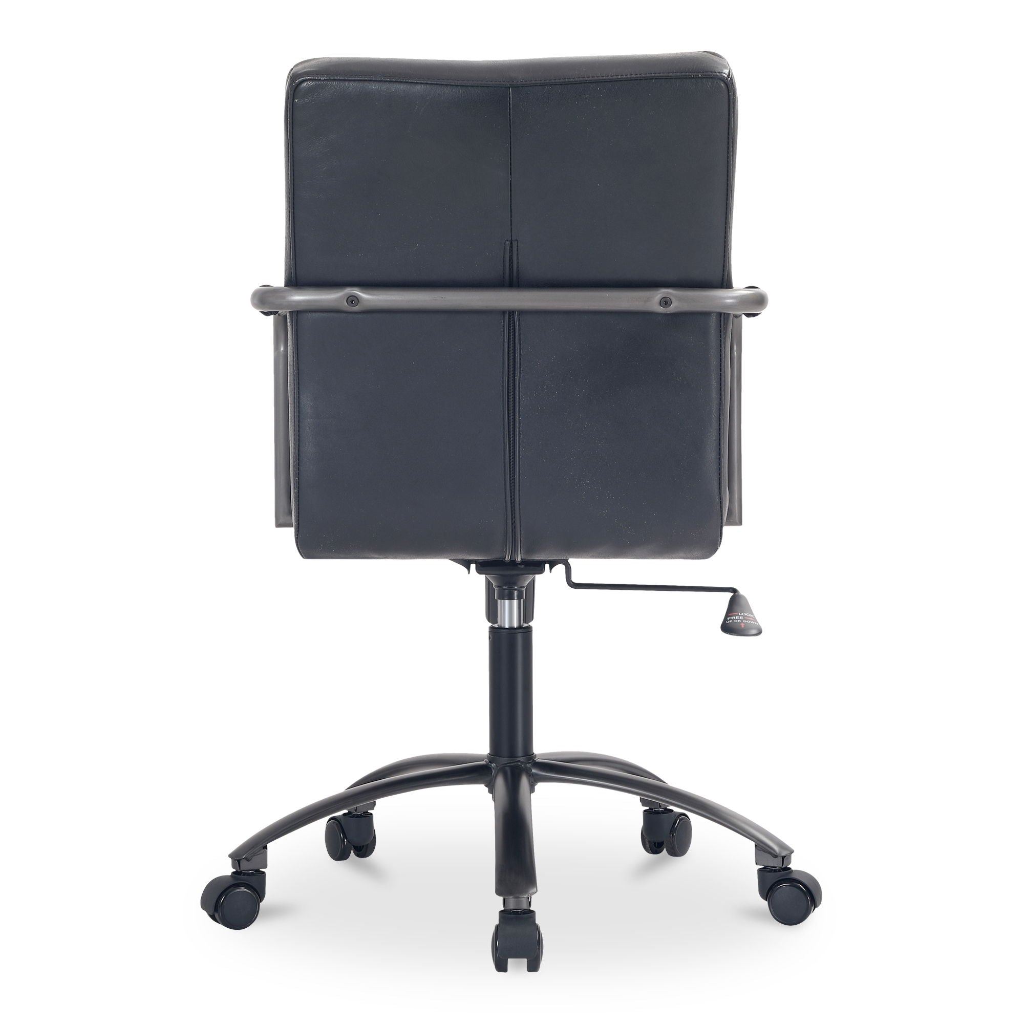 Roy - Leather Office Chair - Black