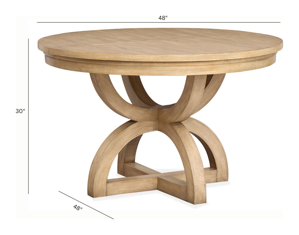 Coventry - Extendable 48" Round Dining Table - Honey Wheat