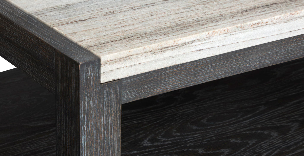 Plum Creek - Rectangular Cocktail Table With Casters - Ravenwood Black