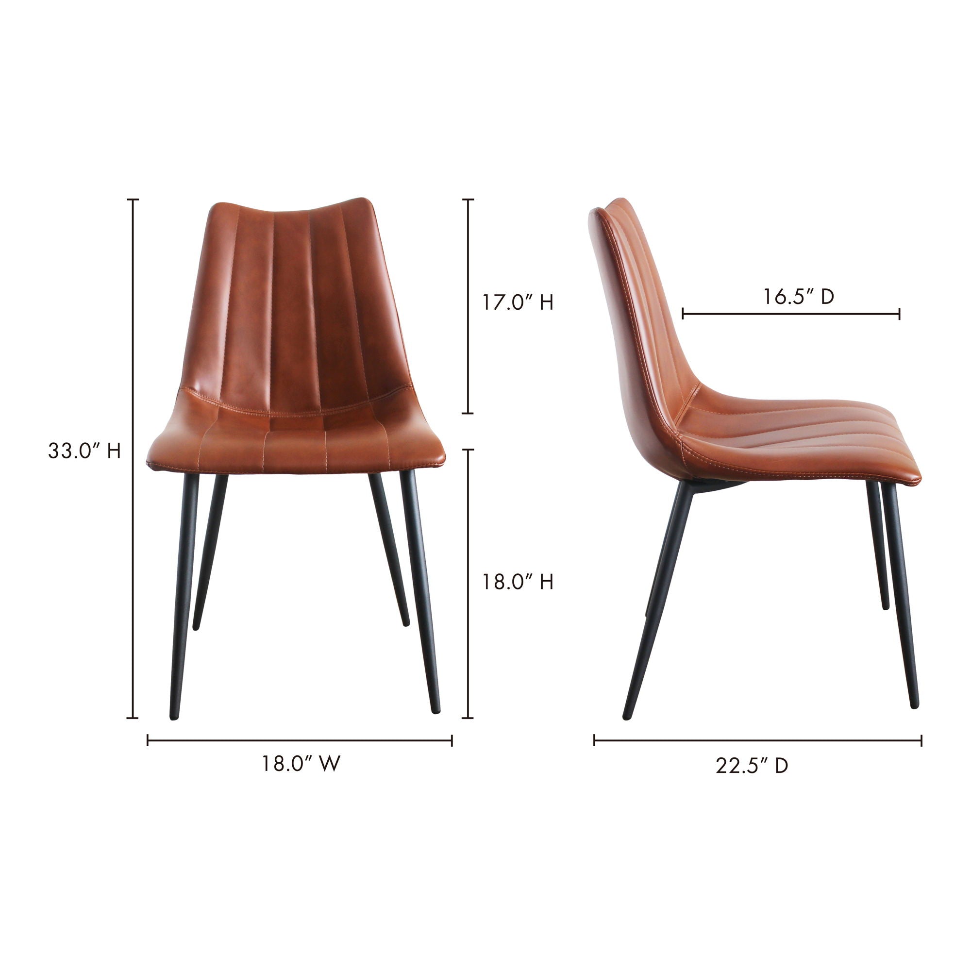 Alibi - Dining Chair (Set of 2) - Brown