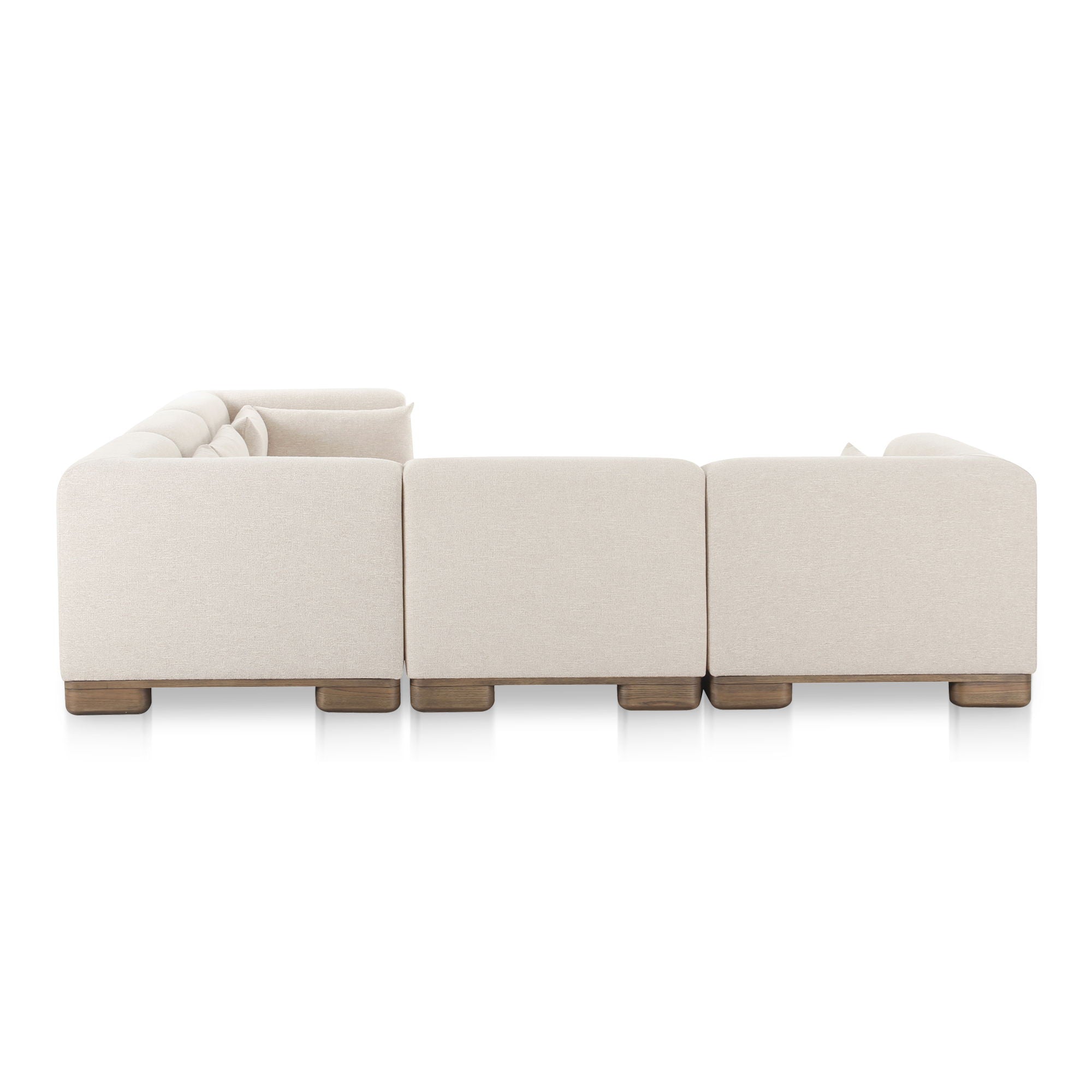 June - Classic L-Shaped Modular Sectional - Oatmeal
