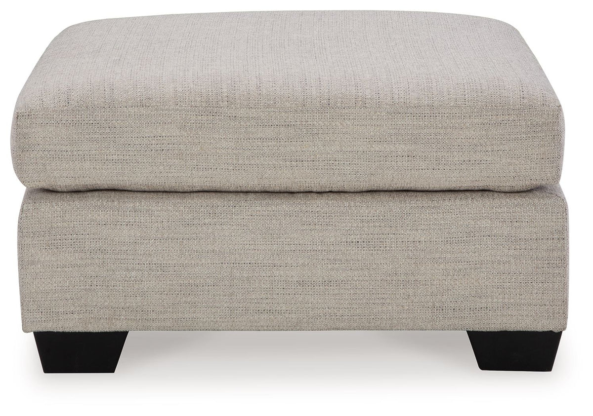 Mahoney - Oversized Accent Ottoman - Pebble