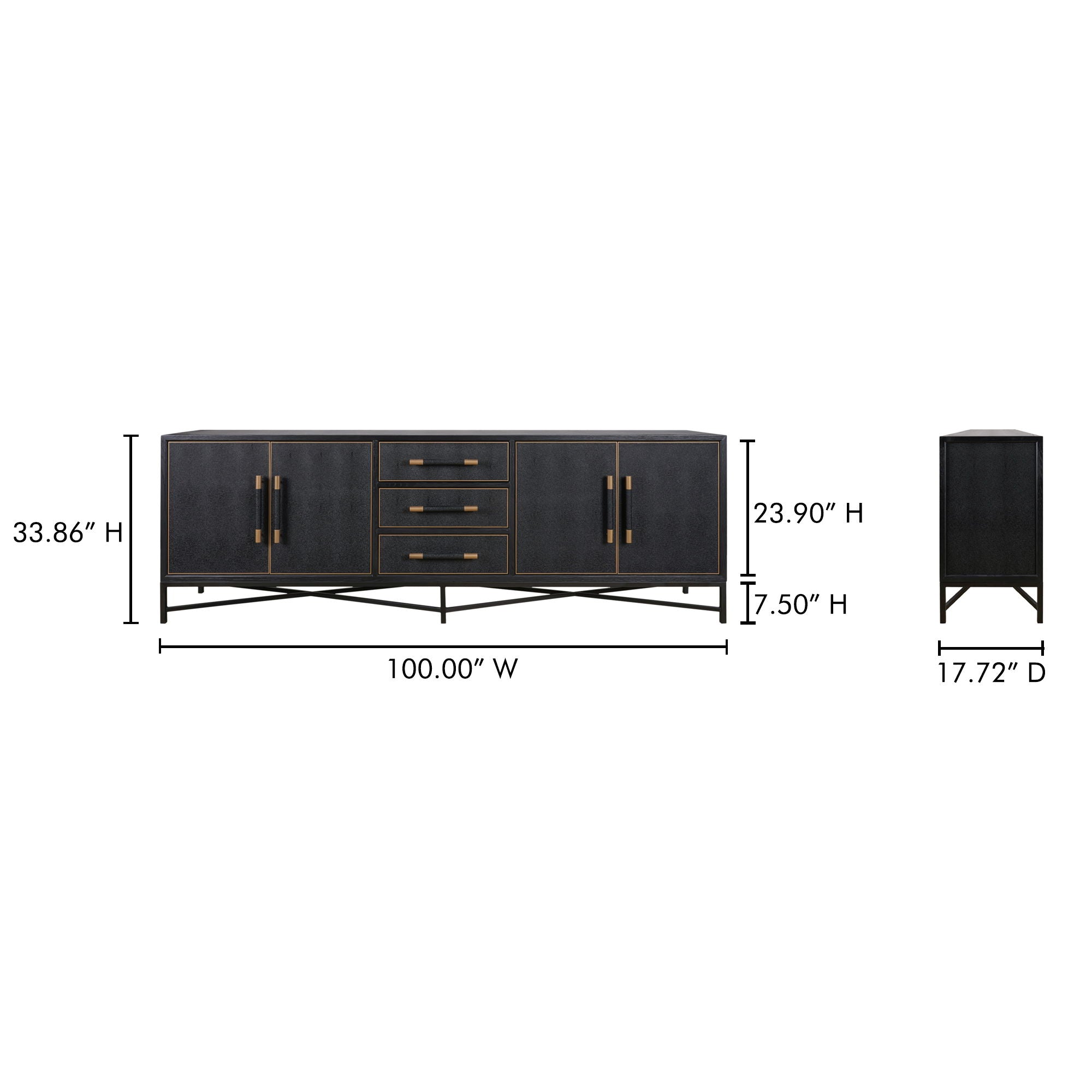 Mako - Large Sideboard - Black