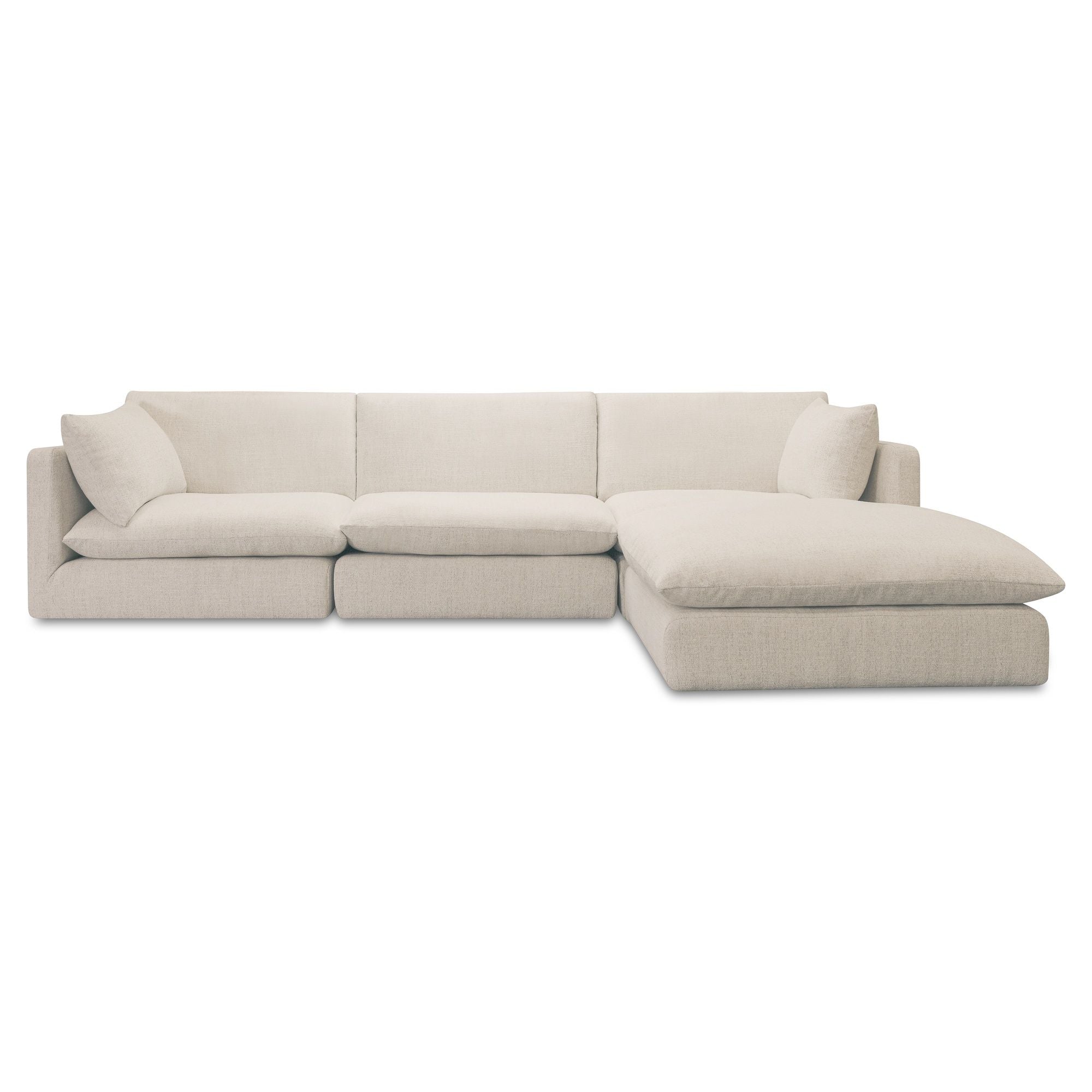 Townes - Lounge Modular Sectional - Flecked Ecru