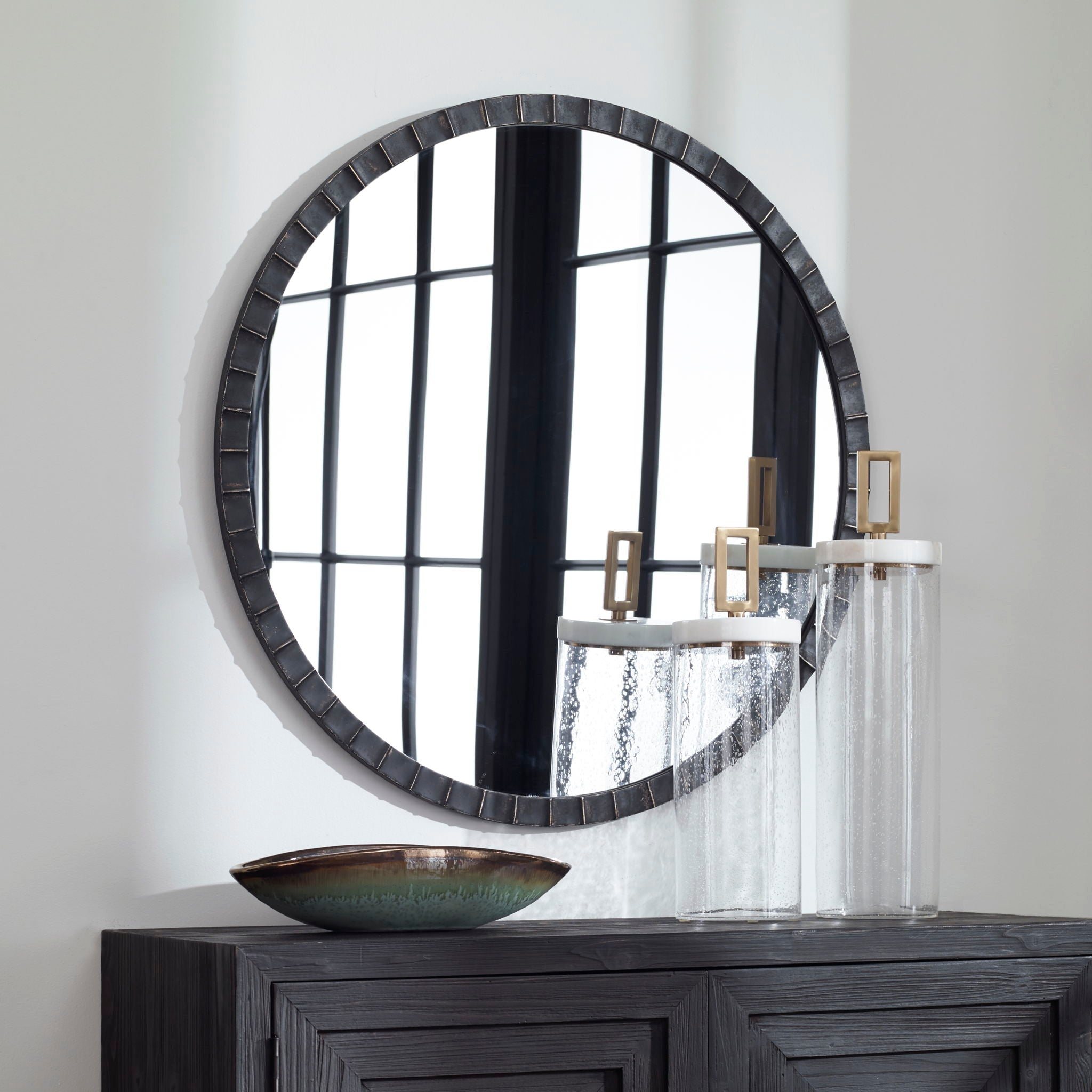 Dandridge - Round Industrial Mirror